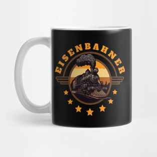 Steam Locomotive Railroad Lover Retro Mug